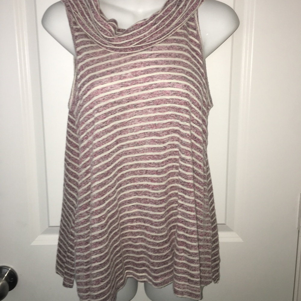 Size medium pink and white striped top